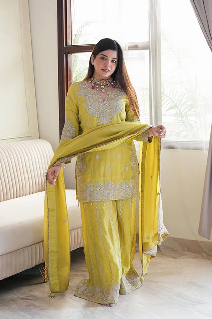 Baby Pink Embroidered Gharara Suit Set – Ready-to-Wear Collection