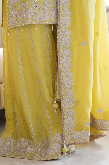 Baby Pink Embroidered Gharara Suit Set – Ready-to-Wear Collection