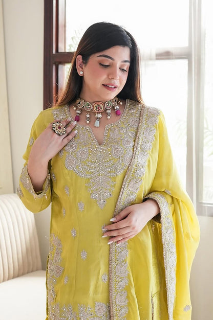 Baby Pink Embroidered Gharara Suit Set – Ready-to-Wear Collection