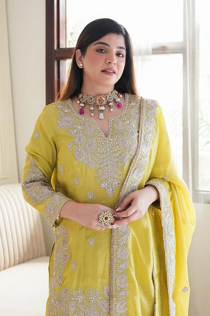 Baby Pink Embroidered Gharara Suit Set – Ready-to-Wear Collection