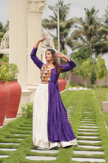 Pure Cotton Gamthi Work Lehenga Choli – 6 Meter Flair | Navratri 2025 Festive Wear