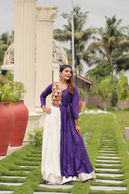 Pure Cotton Gamthi Work Lehenga Choli – 6 Meter Flair | Navratri 2025 Festive Wear