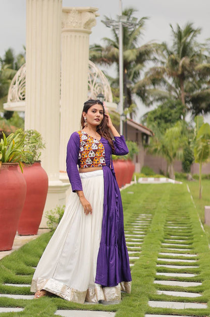 Pure Cotton Gamthi Work Lehenga Choli – 6 Meter Flair | Navratri 2025 Festive Wear