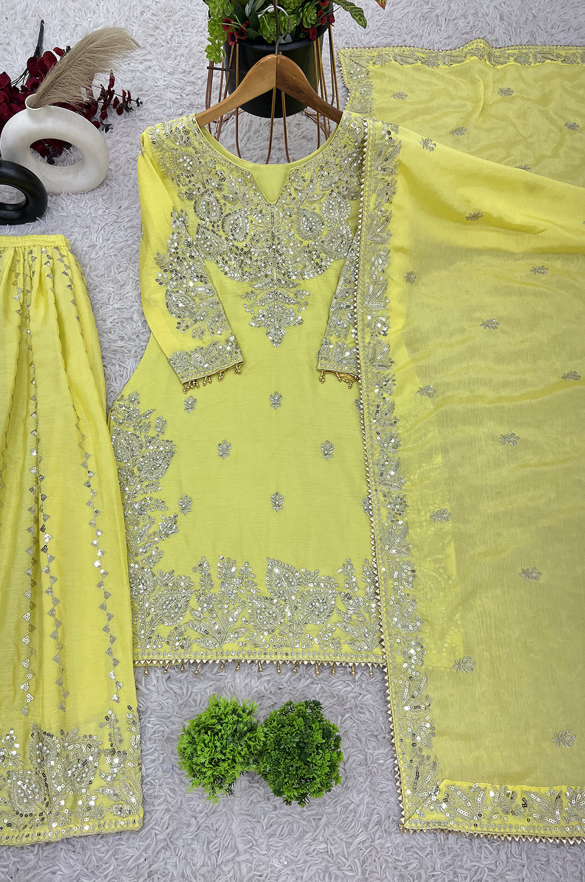 Baby Pink Embroidered Gharara Suit Set – Ready-to-Wear Collection