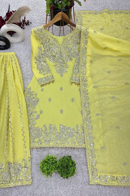 Baby Pink Embroidered Gharara Suit Set – Ready-to-Wear Collection