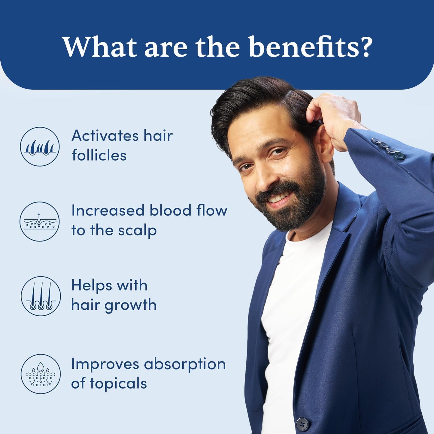 Derma roller 1.00 mm With 540 Titanium Alloy Needles | Promotes Beard Growth & Reduces Acne Scars | Safe & Effective To Use