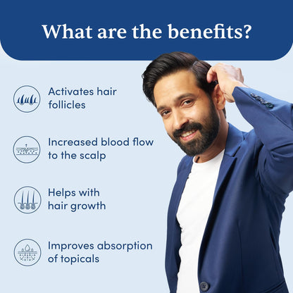 Derma roller 1.00 mm With 540 Titanium Alloy Needles | Promotes Beard Growth & Reduces Acne Scars | Safe & Effective To Use