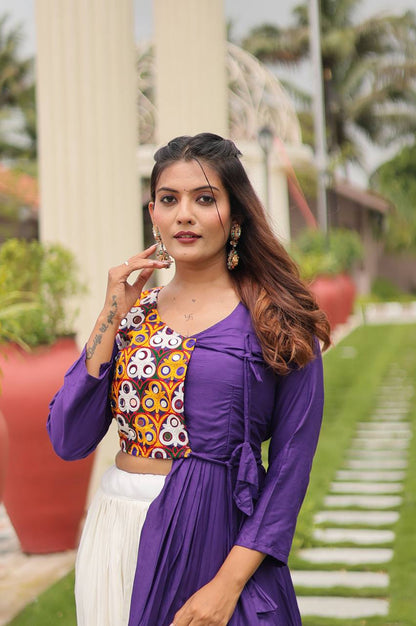 Pure Cotton Gamthi Work Lehenga Choli – 6 Meter Flair | Navratri 2025 Festive Wear