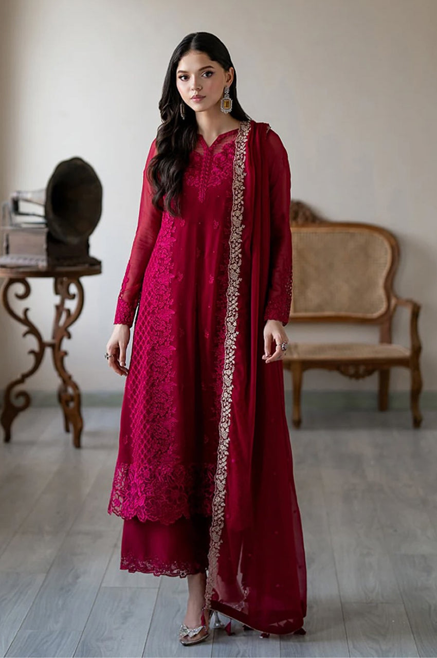 Faux Georgette Party Wear Set with Heavy Embroidery & Sequins – Top, Plazzo & Dupatta (Fully Stitched)